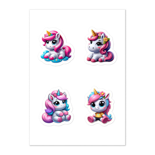 Baby Girl Unicorn Glossy Stickers