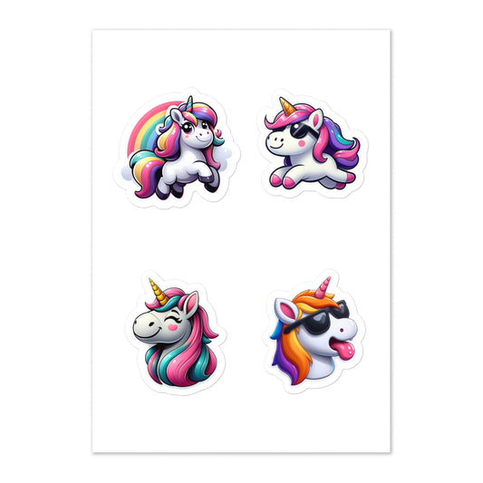 Baby Boy Unicorn Glossy Stickers